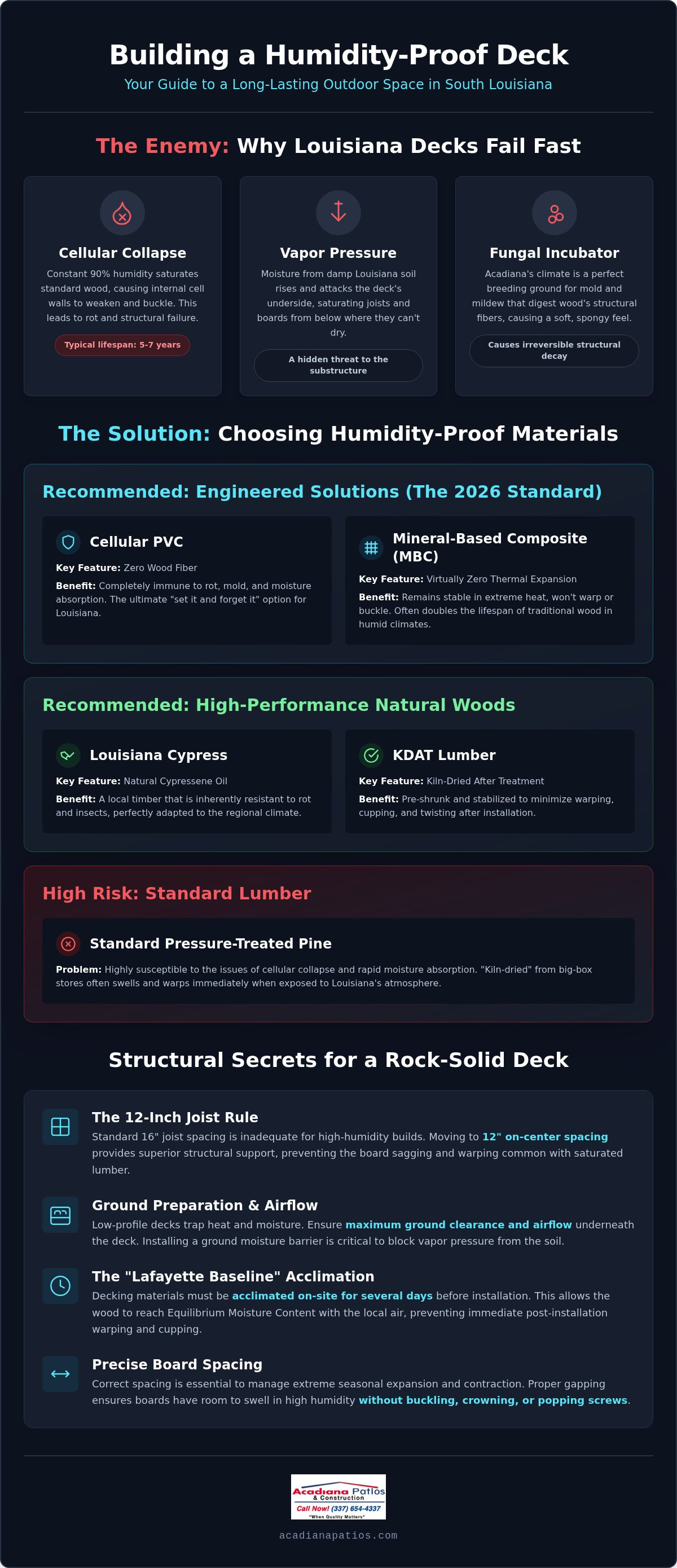 Louisiana Deck Building: High Humidity Guide 2026