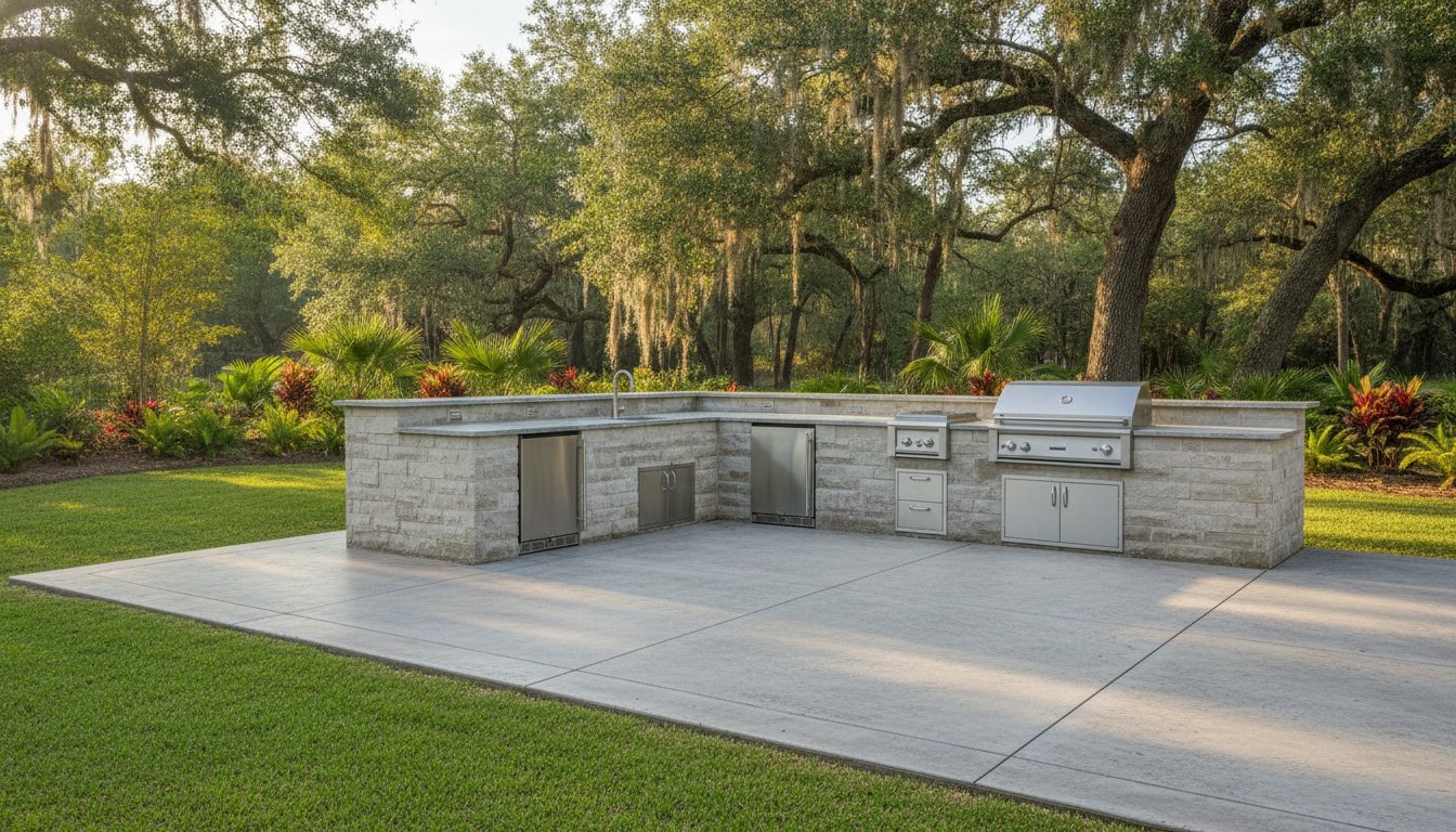 2026 Outdoor Kitchen Concrete Slab Cost in Lafayette