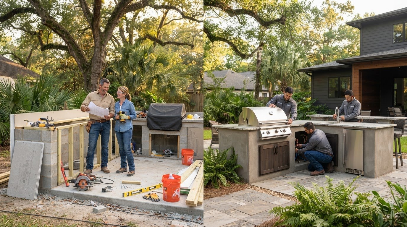DIY Outdoor Kitchen vs. Professional Install: Which is Right for Your Louisiana Home?