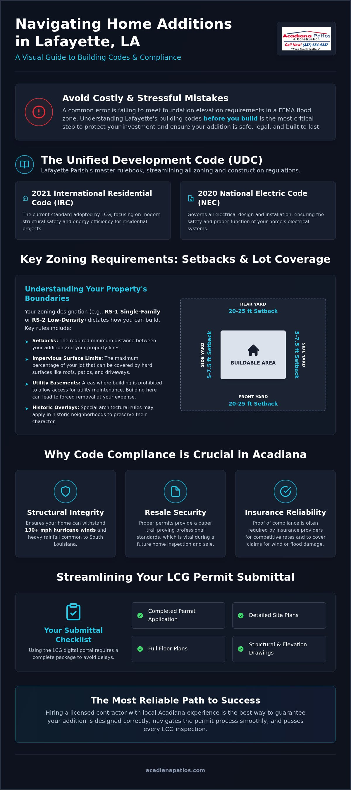 Lafayette, LA Home Addition Building Codes: 2026 Guide