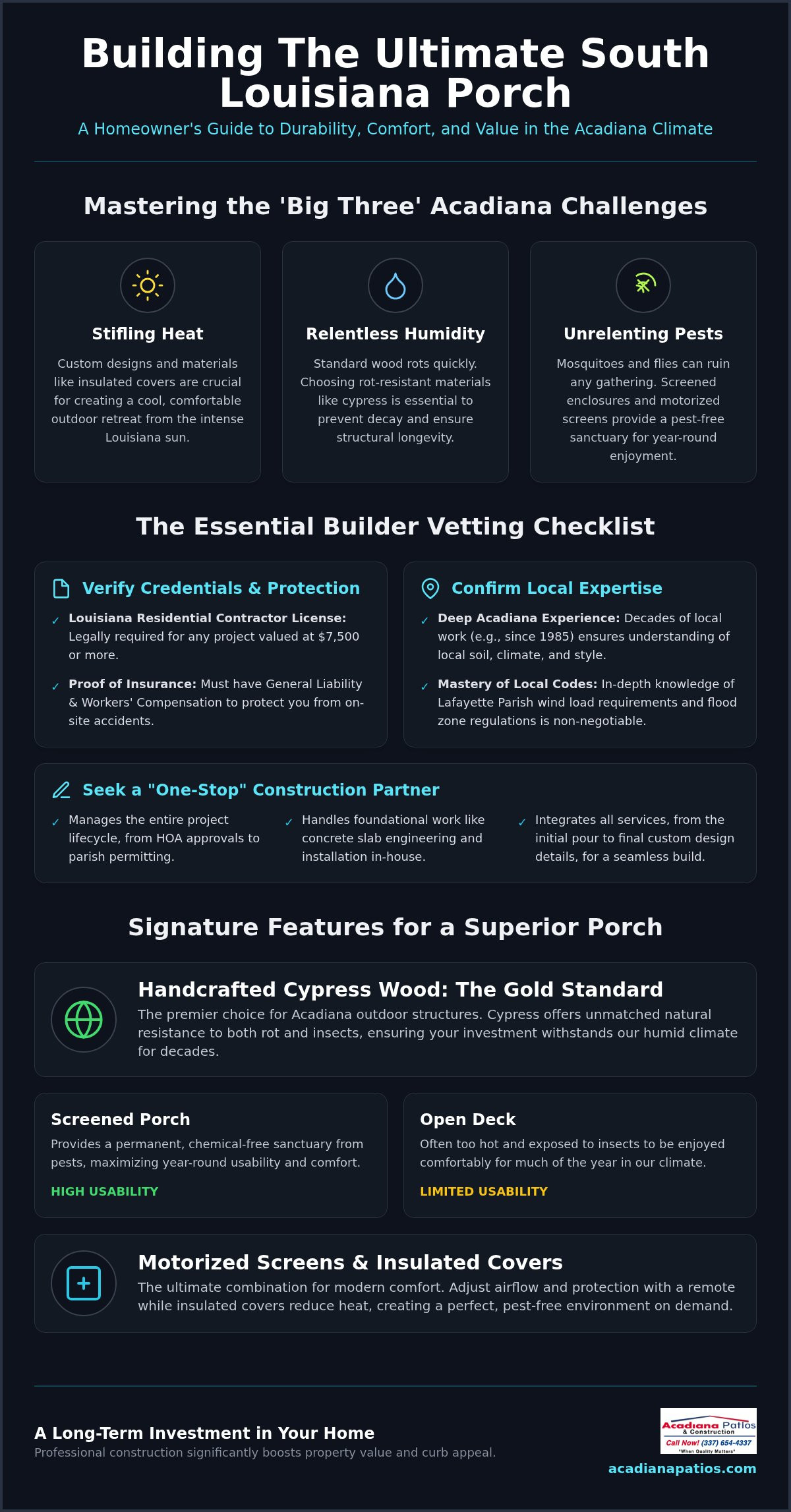 Porch Builders in Lafayette, LA: How to Choose the Right Contractor for 2026
