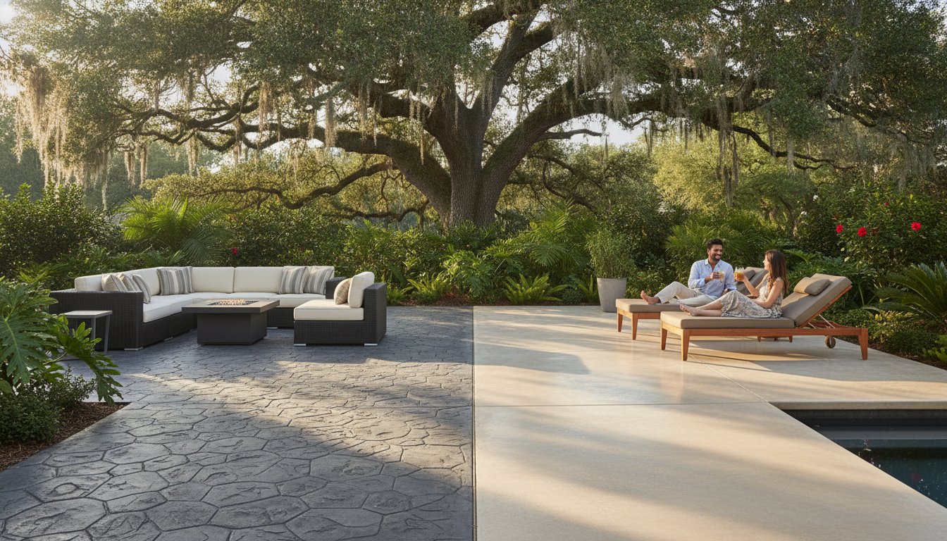 Stamped Concrete vs. Colored Concrete in Lafayette: 2026 Homeowner’s Comparison Guide