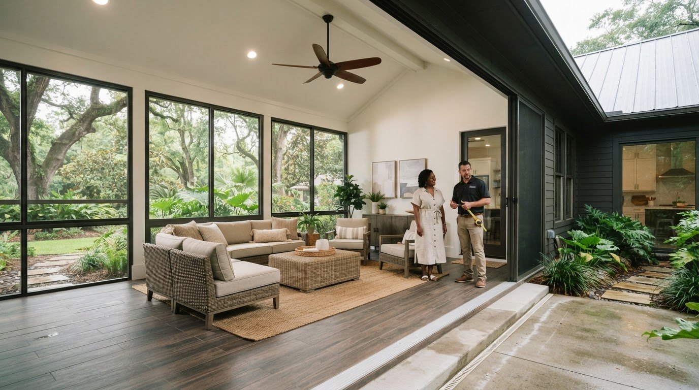 Converting a Patio to a Sunroom in Lafayette, LA