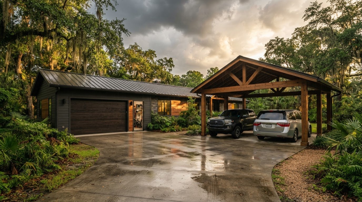 Outdoor Structure Builder South Louisiana: Garage or Carport?